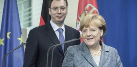 La canciller alemana, Angela Merkel, durante una rueda de prensa en Berlín