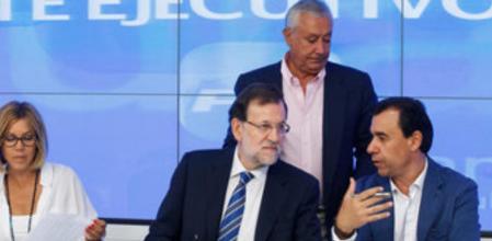 Comité Ejecutivo Nacional del PP en la Sede Central Partido Popular en la calle Genova de Madrid con Maria Dolores de Cospedal,Javier Arenas y Mariano Rajoy