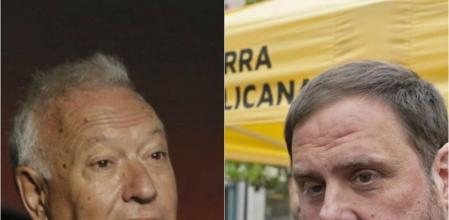 Imagen combo del ministro de Exteriores, José Manuel García Margallo, y el presidente de ERC, Oriol Junqueras