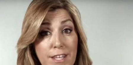 La presidenta de la Junta de Andalucia, Susana Díaz, en el vídeo con el que el PSOE felicita la Diada a los catalanes