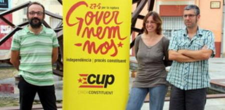 Benet Salellas, Marta Ball-llosera y Jordi Navarro este lunes en Salt.