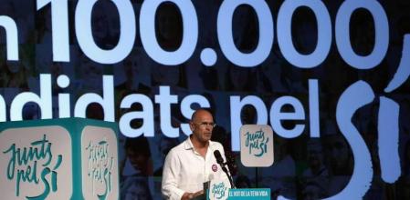 Raül Romeva en el acto de Junts pel Sí