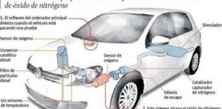 Sistema de escape diseñado para reducir las emisiones de dióxido de nitrógeno.