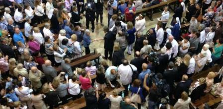 Imagen de la tradicional misa en honor a la copatrona de Barcelona, la Mercè