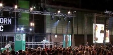 La candidatura de Junts pel sí celebra la noche electoral en el Born Centre Cultural