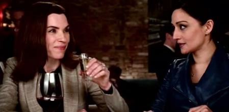 Julianna Margulies y Archie Panjabi en la infame escena de 'The good wife'.