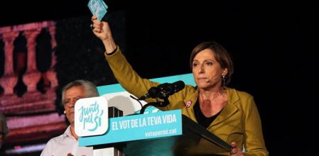 Carme Forcadell, en un mitin de Junts pel Sí