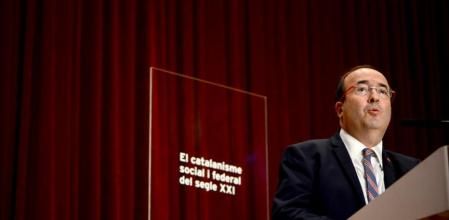 Miquel Iceta, durante la conferencia en el Col·legi d'Advocats