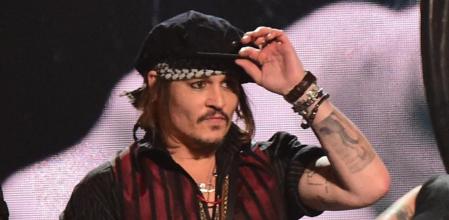 Johnny Depp en los premios Grammy.