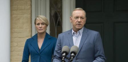 Robin Wright y Kevin Spacey en 'House of cards'.
