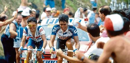 Miguel Induráin se vistió de amarillo por primera vez en el Tour de 1991, después de una etapa entre Jaca y Val-Louron.