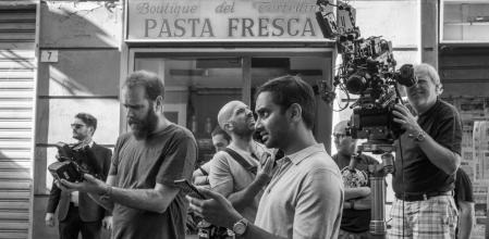 Aziz Ansari durante el rodaje.