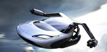 Ilustración de un coche volador de Terrafugia