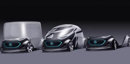 Mercedes-Benz Vision Urbanetic cuenta con una plataforma autónoma con módulos extraíbles