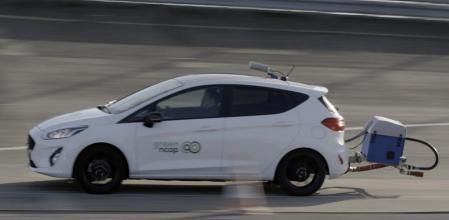 El Ford Fiesta Ecoboost durante las pruebas de emisiones y eficiencia realizadas por Green NCAP