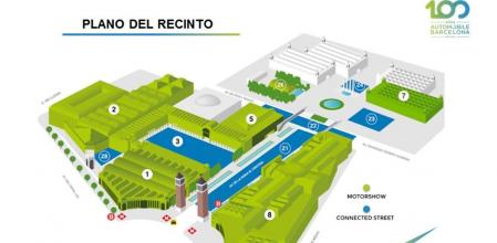 Plano del recinto de Montjuïc en la 40 edición del Automobile Barcelona