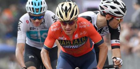 El ciclista italiano Domenico Pozzovivo durante el Giro de Italia 2018&nbsp;