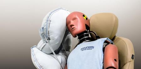 Hyundai ha inventado un airbag delantero central que se integra en el asiento del conductor para proteger a los ocupantes delanteros