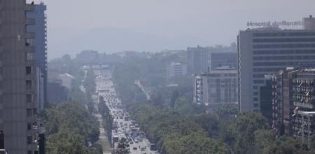 Imagen de la ciudad de Barcelona tomada a principios de julio de 2019 cuando hubo un episodio de alta contaminación .