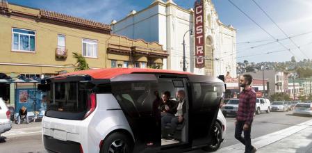 El Cruise Origin es un vehículo eléctrico autónomo, capaz de acomodar a 6 personas