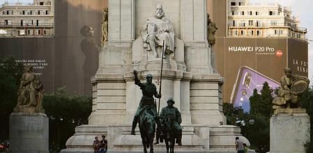 Don Quijote en la plaza España de Madrid