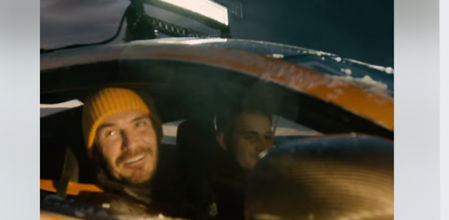 El ex futbolista David Beckham ha disfrutado de la conducción extrema sobre nieve en el McLaren Artic Experience