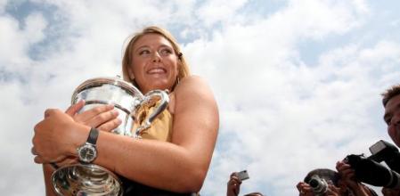 Maria Sharapova posando con el US Open