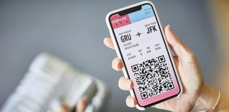 Tarjeta de embarque de un vuelo de aeropuerto de São Paulo-Guarulhos al JFK de Nueva York