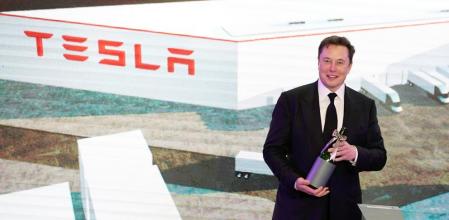 Elon Musk, durante la inauguración de la planta de Tesla en China el pasado mes de enero