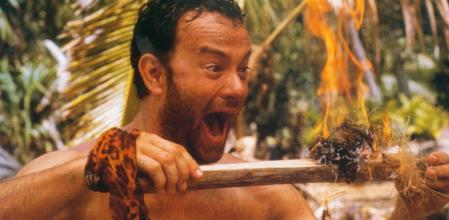 Tom Hank en un fotograma de 'Náufrago'