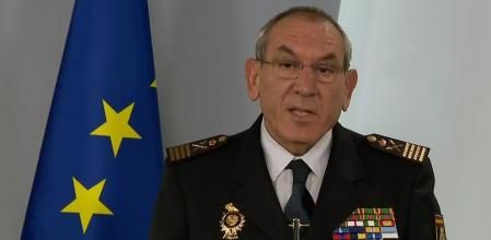 El director adjunto operativo (DAO) de la Policía Nacional, el comisario principal José Ángel González, durante una rueda de prensa
