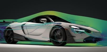 Para desarrollar las piezas impresas de este McLaren 720S se han empleado técnicas de dinámica de fluidos computacional.