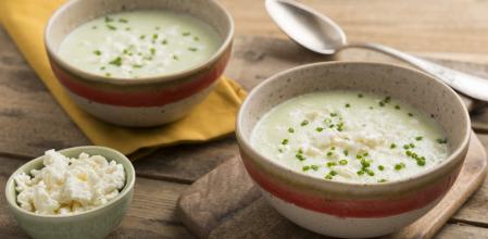 Sopa fría de peras y pepino