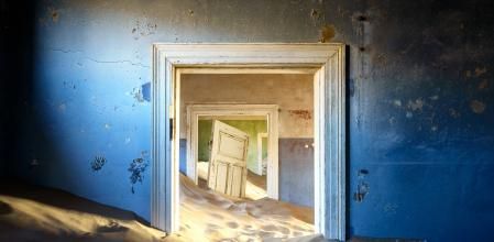 Old diamond mining city in Namibia