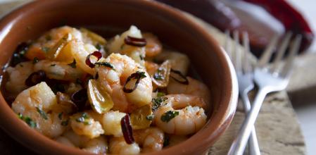 Gambas ajo y guindilla
