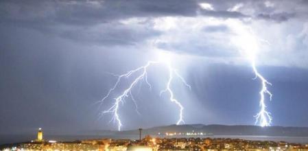 Tormenta eléctrica en La Coruña.