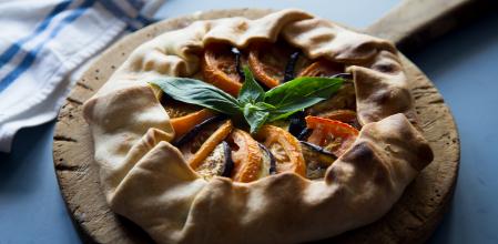 Galette de tomate y berenjena