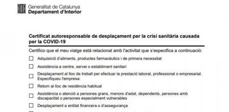 Detalle del certificado de autorresponsabilidad