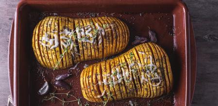 Calabaza hasselback