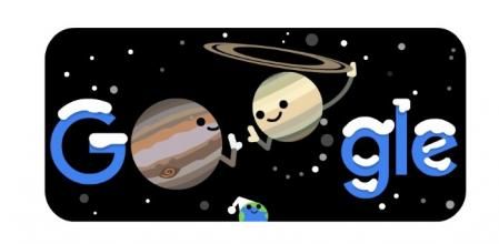 Doodle por el solsticio de invierno y gran conjunción