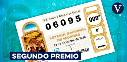 06095, el número afortunado con el segundo premio de la lotería de Navidad