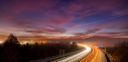 Amanecer en vísperas de Navidad en Vic.