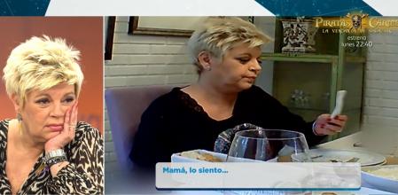 Terelu Campos recibe la noticia del falso embarazo de su hija Alejandra