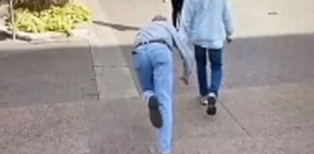 Uno de los fragmentos de la aparatosa caída viral