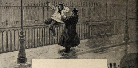 Ilustración de Narciso Méndez Bringa  (1868–1933) que representa un intento de suicidio en el Viaducto.