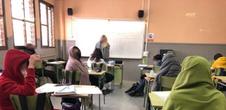 Aula en el IES Ferrer i Guàrdia de València