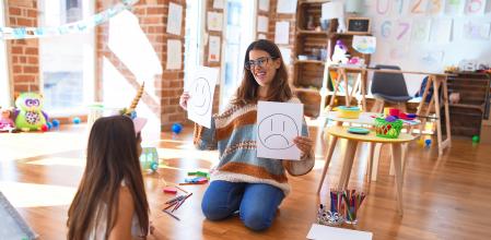 Happy family at home
