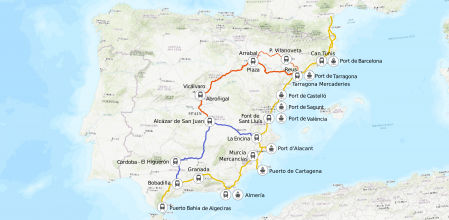 Trazados del corredor mediterráneo que se complementan
