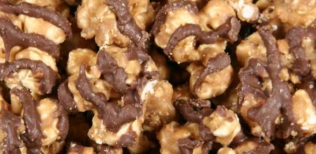 Palomitas de maíz con crema de avellanas