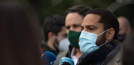 Ignacio Garriga y Santiago Abascal este viernes en Barcelona